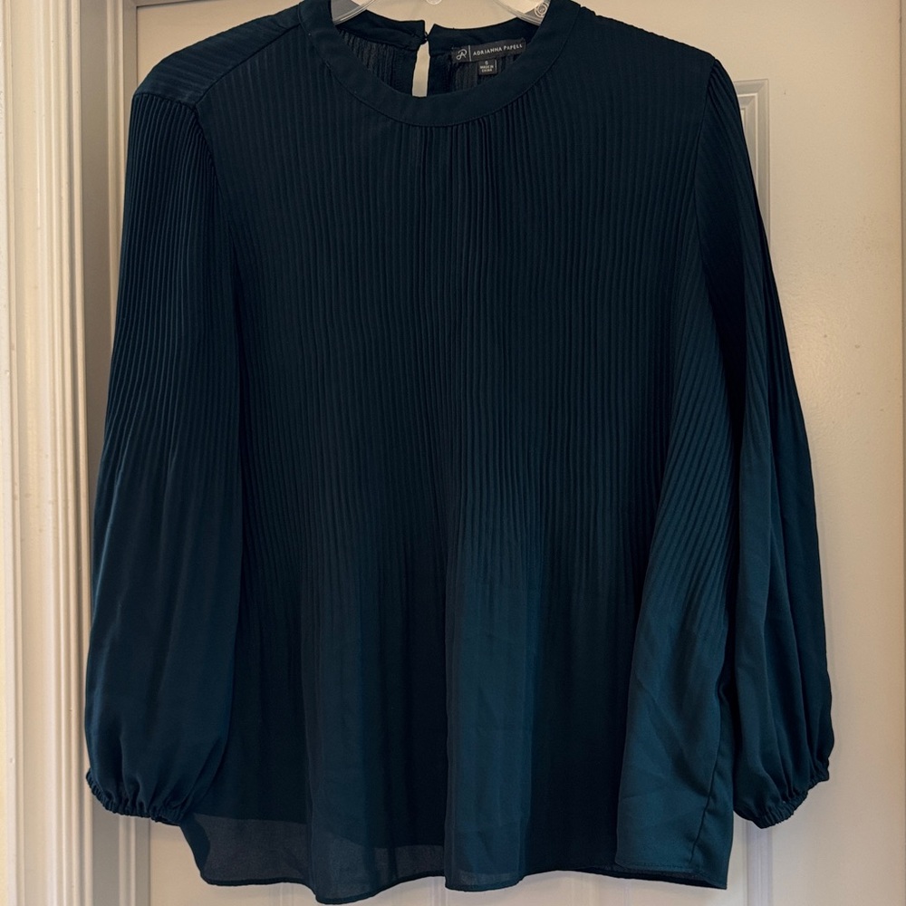 Adrianna Papell black Pleated Blouse
